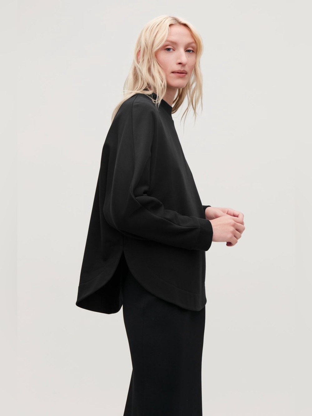 COS Sweatshirt with Curved Hem